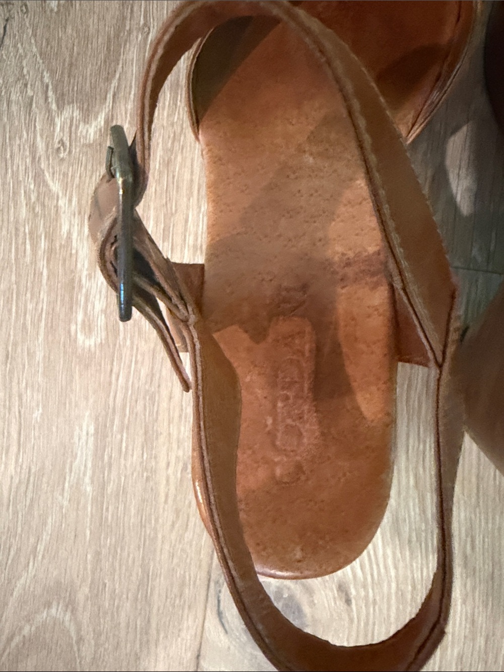 Cordani Brown Leather Slingback Mary Jane Mules - Picture 5 of 7